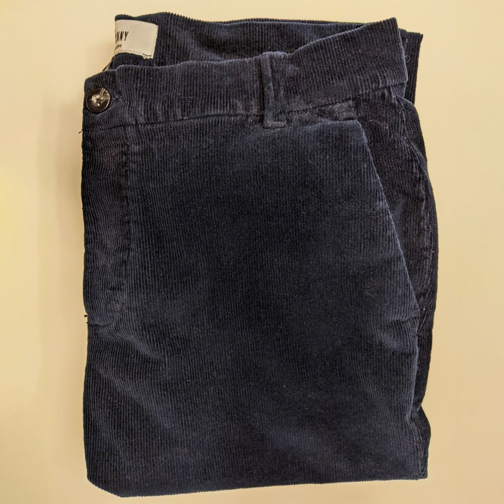 Topman | Navy Skinny Corduroy Pants (34x28)